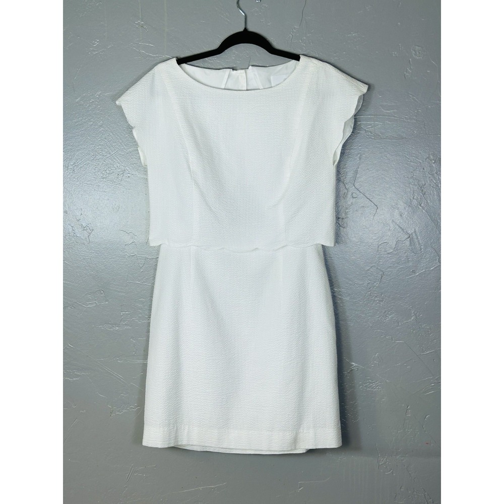 Lauren James Sullivan dress textured seersucker fabric Pick A Boo Back Size M